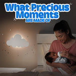 Tip perk 2 Pack Cloud Light - Floating Cloud Wall Lamp for Nursery | Cute Floating Cloud Lamp for Kids Bedroom | Battery-Operated Hanging Cloud Night Lights for Bedroom | Cloud Lamp for Baby Nursery