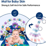 dearlomum Baby Play Mat Gym,Funny Play Piano Tummy Time Activity Mat with 5 Infant Sensory Toys & 2 Baby Book Toys, Boy & Girl Gifts for Newborn 0 to 3 6 9 12 Months(Blue)