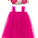 BGFKS Layered Tulle Tutu Dress for Toddler Girls,Baby Girl Rainbow Tutu Princess Skirt Set with Flower Headband.