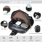 2 in 1 Crossbody Bags for Women Men Sling Backpack Purse Faux Leather Cross Body Bag for Woman with 2 Deletable Straps and Wipes Pouch Large Front Chest Shoulder Purses Diaper Bag Fanny Pack Brown