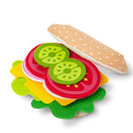 Melissa & Doug Felt Food Sandwich Play Food Set (33 pcs), Orange, 1 Count