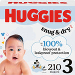 Huggies Size 1 Diapers, Snug & Dry Newborn Diapers, Size 1 (8-14 lbs), 128 Count, Packaging May Vary