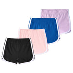 Garanimals Baby & Toddler Girl Black Dolphin Shorts - Machine-Washable Kid's Clothes - Size 6-9 Months - Purple, Navy Blue, Light Pink, Black - 4 Pack