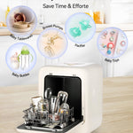 IAGREEA Baby Bottle Washer, Sterilizer and Dryer, All-in-One Pro Cleaning Machine for Bottles, Pump Parts & Baby Essentials, Effortless Care, Replaces Hand Washing, BPA-Free, 72-Hour Storage