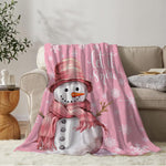 YeeJu Christmas Throw Blanket Baby Small Gray Christmas Snowman Blanket Toddler Infant Swaddle Pet Crib Soft Lightweight Fuzzy Plush Fleece Blankets and Throws Xmas Winter Holiday Blanket 30x40