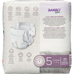 Bambo Nature Premium Eco-Friendly Baby Diapers, Size 5 (27-40 Lbs), 150 Count (6 Packs of 25)
