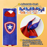 Superhero Capes Set and Wristbands Kids Costumes Halloween Christmas Cosplay Dress Up for Boys Girls