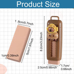 Gsbnjuy 4Pcs Retractable Erasers Cute Capybara Rubber Push-Pull Eraser Soft Rubber Sliding Animal Fun Pencil Erasers for Kids Boys Girls Students Capybara Lovers School Office Supply Stationery