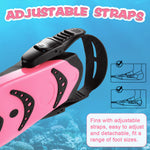Supertrip Kids Snorkel Fins, Swim Fins for Lap Swimming, Adjustable Short Flippers, Travel Size Diving Fins Scuba Fins, Snorkeling Gear for Kids Boys Girls Age 6-14