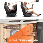 Lamicall Baby Car Mirror for Backseat - [2025 Safest Triangle Hook Clip] Acrylic Car Seat Mirror for Rear Facing, 360° Rotation & Wide Clear View, 3S Quick Install, Newborn Baby Essentials Accessories