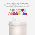 Ubbi Steel Diaper Pail, Odor Locking, No Special Bag Required, Award-Winning, Registry Must-Have, Ivory