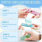 24 Pcs Cute Retractable Eraser for Pencils | Kawaii School Supplies Erasers| Back to Schools Essentials|Cute Erasers Supplies| Perfect Back to School Gifts