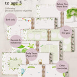 Baby Book Keepsake Timeless First 5 Year: Baby Books for Baby Gift - Baby Memory Book Scrapbook Album from Birth to Age 5, Baby Photo Albums Gender Neutral Baby Items,154 Pages