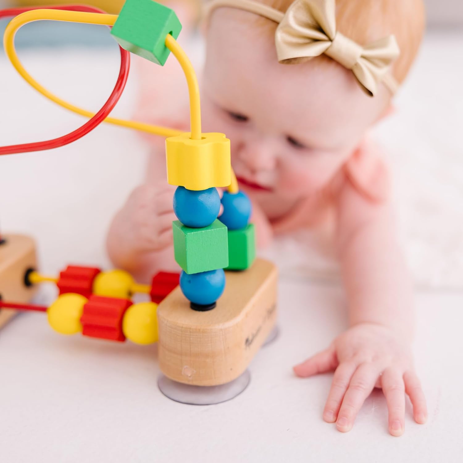 Melissa & Doug First Bead Maze - Wooden Educational Toy 4.2 x 7 x 8.6 inches ; 1.3 pounds