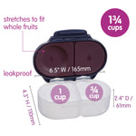 b.box Harry Potter Snack Box - Leakproof 2 Compartment Snack Containers for Kids, Mini Bento Box for Kids & Toddlers, Lunch Containers, Dishwasher Safe, BPA Free, PFAS Free, Ages 4m+, 1.75 Cup