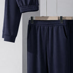 3 Pack Boys Lightweight Jogger Pants, Youth Athletic Sweatpants, Kids Toddlers Clothes Apparel (Set 7, Small) Navy