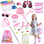 GIFTINBOX Bug Catcher Kit for Kids - Outdoor Explorer Toys Set for Kid - Bug Catching Kits with Binoculars Nature Adventure Toy for Girls Boys - Toddler Exploration Gifts for Girl 3-12 Years Old