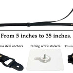 OeckuXIY 2 Pack Adjustable TV Safety Straps, No-Drill Adhesive Anti-Tip Furniture Anchors for Baby Proofing, Flat Screens Fix to Wall,Cabinet,Stand Or Desk, Earthquake Straps