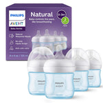 Philips Avent Natural Baby Bottles with Natural Response Nipples (Slow Flow, Flow 2), 4oz, 4-Pack, SCY900/04