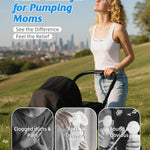 Electric Breast Pump with Models MY-376, Wearable Breast Pump Hands Free for Travel & Home, 4 Modes 9 Levels, 135° Flange, Quiet 40dB, BPA-Free, Easy to Clean & Gift for New Moms, Black