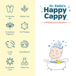 Happy Cappy Baby Shampoo and Body Wash - Eczema Body Wash for Kids, Toddler, Adults, Helps with Dryness, Reduces Itching, Irritation, and Redness, Dermatologist Tested, Fragrance Free - 8 Fl Oz