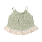 HOOLCHEAN Baby Girls Summer Thin Knit Wide Camisole Shirt Toddler Swing Top (Green, 80: 12-18 Months)