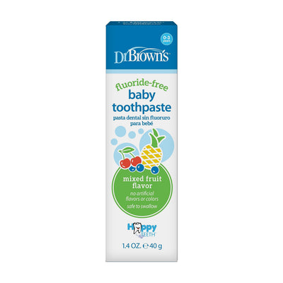 Dr. Brown’s Fluoride-Free Baby Toothpaste, Infant & Toddler Oral Care, Mixed Fruit, 1-Pack, 1.4oz/40g, 0-3 Years