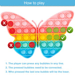 AIZIXIN Pop Bubble Fidget Sensory Toys, Squeeze Sensory Toys, Novelty Gifts for Boys and Girls, Stress Relief and Anti-Anxiety Tools for Kids and Adults (Butterfly)
