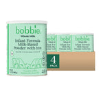 Bobbie Whole Milk, Grass Fed Infant Formula with Iron (PACK OF 4)