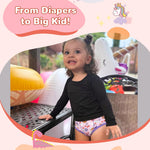 MooMoo Baby 8 Packs Potty Training Pants Cotton Absorbent Training Underwear for Toddler Baby Gir 3T