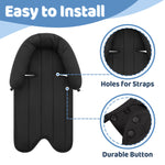 Pro Goleem Car Seat Head Support Infant, Soft Infant Car Seat Insert, 2 in 1 Carseat Head Support for Newborn, Perfect for Car Seat, Stroller, Swing, Bouncer, Gray and Black