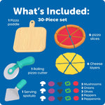 Learning Resources New Sprouts Pizza Night - Play Food Sets for Kids Kitchen, Toddler Pretend Play Food Set, Preschool Toy Pizza, Fine Motor Skills, Kitchen Playset Accessories for Kids
