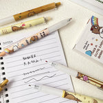 6 Pcs Capybala Retractable Cute Cartoon Capybara Pens 0.5mm Black Ink Soft Grip Gel Ink Aesthetic Office School Supplies for Girls Boys Women Men