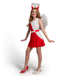 Spooktacular Creations Devil Costume for Kids, Child Angel and Devil Costume with Wings and Headband, Girls Heavenly Deluxe Tween Dress for Halloween Role Play, XL
