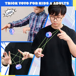 Responsive Yoyo for Kids Beginners, Professional Yoyo AOE for Finger Spin Tricks, Dual Purpose Yo-yo with Unresponsive Bearing for Adults+10 Strings+Bearing Removal Tool+Storage Bag