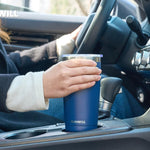 SUNWILL Travel Coffee Tumbler 20 oz, Insulated Mug with Lid, Stainless Steel Cup for Outdoor, Powder Coated Navy