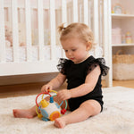 ROMPERINBOX Baby Girl Onsies Black Polka Dot Mesh Puff Sleeve Rib-Knit Short Sleeve Round Neck Bodysuit, 0-3 Months