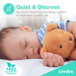 Cimilre M1 Manual Breast Pump Kit – Portable, Quiet Breastfeeding Pump with Ergonomic Handle, Closed System & Wide‑Neck Bottle for Travel, Backup & On‑The‑Go Moms
