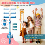 Kick Scooter for Kids Ages 3-7, Three Wheel Toddler Scooter with Handlebar Steering(No Lean),Height Adjustable, Light Up Rear Wheels, Indoor Outdoor Toy for Girls Boys, Holiday Birthday Gift, Blue