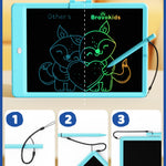 Bravokids Toys for 3-6 Years Old Girls Boys, LCD Writing Tablet 10 Inch Doodle Board, Electronic Drawing Pads, Educational Birthday Gift for 3 4 5 6 7 8 Years Old Kids Toddler (Blue)