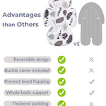 TinlyFinly Infant Car Seat Insert, Head and Body Support, Reversible Newborn Insert Compatible with Baby Carseat, Stroller, Mamaroo Swing, Rocker, Bouncer. Baby Car Seat Cushion - Blue Leaf