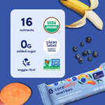 Cerebelly Organic Toddler Snack Bars, Sweet Potato Blueberry Banana Smart Bars, 16 Brain-Supporting Nutrients, No Added Sugar, Gluten Free, Nut Free, Kids Snacks, 30 Pack