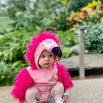Madjtlqy Halloween Costumes Toddler Baby Boy Girl Flamingo Animal Hooded Sleeveless Romper Jumpsuit Legging Duck Outfits