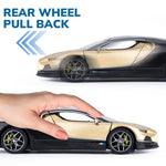 FRJV Car Toys for Boys 1 32 Diecast Cars Collectibles Car Model Kit,Metal Toy Car for Boys and Girls,Pull Back Cars with Lights and Sounds,Cars for Kids Ages 3-5（Gold）