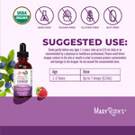 MARYRUTH'S Toddler Elderberry Syrup, USDA Organic Elderberry, Sugar Free Kids Immune Support Supplement for Ages 1-3 Years, Clean Label Project Verified®, Vegan, Non-GMO, Gluten Free, 1 Fl Oz
