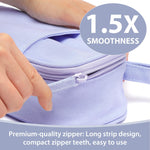SPACEMATE Pencil Case Pouch Box Bag School Supplies Girls Boys Kids, Cute Preppy Stuff Large Big Capacity Aesthetic Pen Organizer, Back to College Stationary, Purple, Heavy Duty Canvas, 1800ml