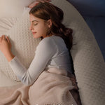 INSEN Pregnancy Pillows, L Shaped Full Body Maternity Pillow with Removable Cover, 57 Inch Pregnancy Pillows for Sleeping, Blue Jersey Cotton