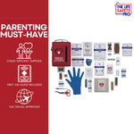 Portable First Aid Kit for Kids with CPR Shield - Ideal for Home, Car, School, Camping, and as a Travel First aid kit. Latex-Free Bandages – Children First Aid Guide by The Life Safety Pro