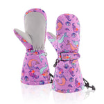 BAVST Winter Kids Waterproof Gloves for Boys Girls Snow Ski Toddler Baby Mittens Outdoor for Infant Teens 1-5T (Mermaid, L(4-5T))