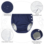 Durio Reusable Swim Diapers Washable Baby Swim Diaper Unisex Infant Toddler Swimming Diapers B Green & Blue 2-3T